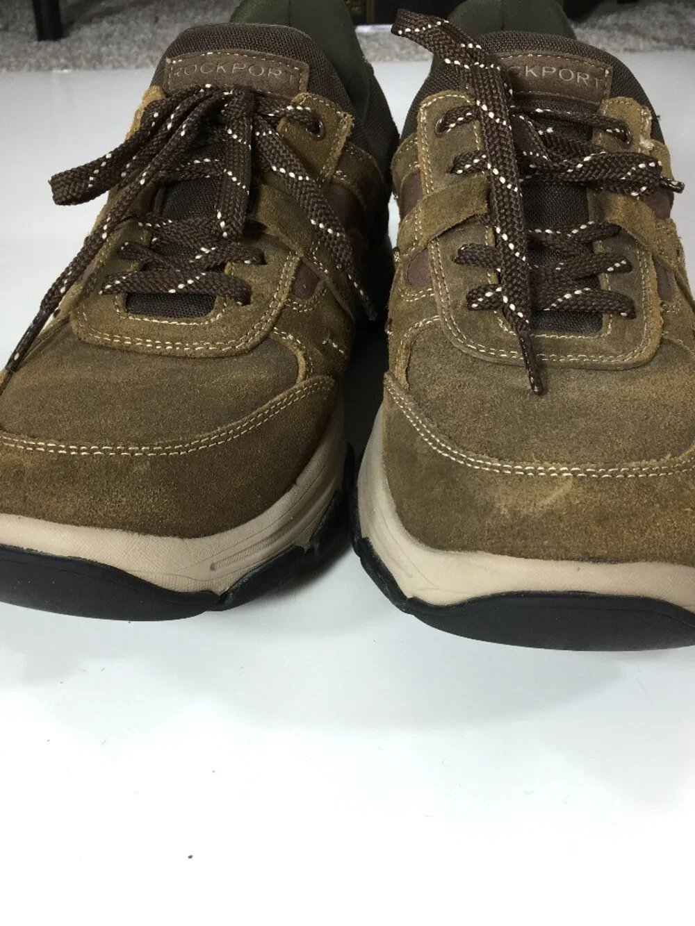 Rockport Rhett Lace Up Sneakers Mens Size 10 W Wide Brown Step In